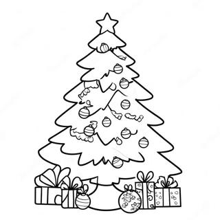 Pagina Para Colorear De Un Arbol De Navidad Festivo 36746-30612