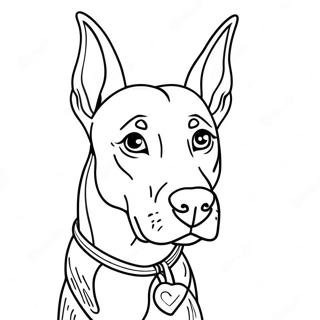 Pagina Para Colorear De Doberman 36845-30694