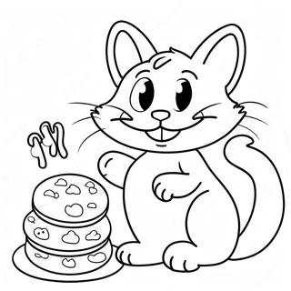 Pagina Para Colorear Del Gato De Cheshire Horneando Galletas 36946-30775