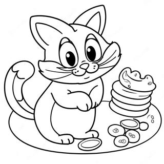 Pagina Para Colorear Del Gato De Cheshire Horneando Galletas 36946-30776