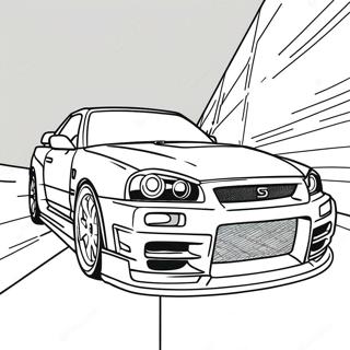 Nissan Skyline R34 Páginas Para Colorear