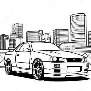 Pagina Para Colorear Del Nissan Skyline R34 36965-30783