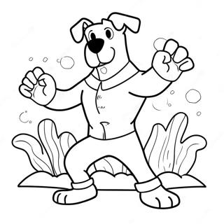 Pagina Para Colorear De Dog Man En Accion 37036-30844