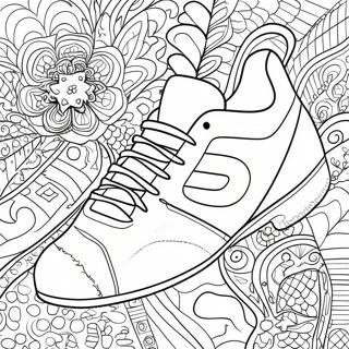 Pagina Para Colorear De Zapato De Futbol Colorido Con Patrones 37116-30912