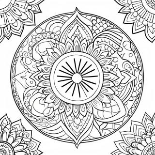 Pagina Para Colorear De Mandala De Relajacion Abstracta 37155-30940