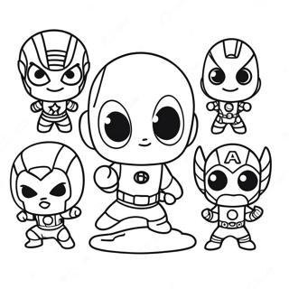 Pagina Para Colorear De Los Adorables Chibi Avengers De Baby Marvel 37185-30963