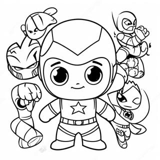 Pagina Para Colorear De Los Adorables Chibi Avengers De Baby Marvel 37185-30964