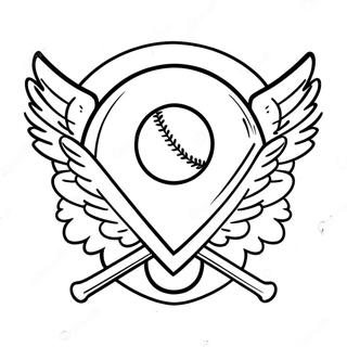 Pagina Para Colorear Del Logo De Los Angeles De Beisbol 37205-30974