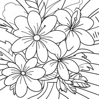 Pagina Para Colorear De Flores Hawaianas 37245-31006