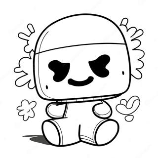 Pagina Para Colorear Del Personaje Lindo De Marshmello 37276-31037