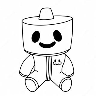 Pagina Para Colorear Del Personaje Lindo De Marshmello 37276-31038