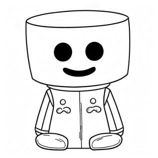 Pagina Para Colorear Del Personaje Lindo De Marshmello 37276-31039