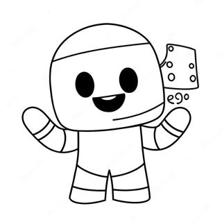 Pagina Para Colorear Del Personaje Lindo De Marshmello 37276-31040