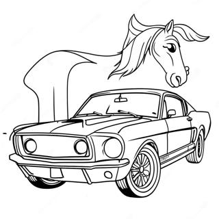 Pagina Para Colorear De Mustang Gt Clasico 3740-3038