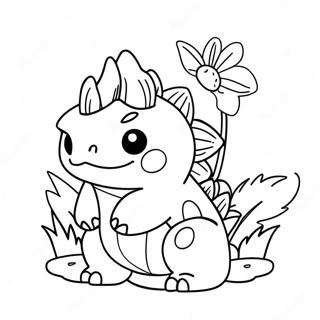 Pagina Para Colorear De Venusaur Bonito Con Flores 37516-31228