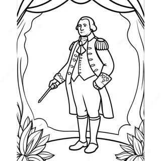 Pagina Para Colorear De George Washington En Uniforme Militar 37617-31313