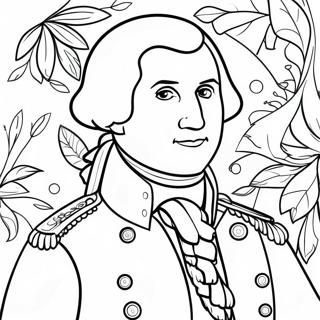 Pagina Para Colorear De George Washington En Uniforme Militar 37617-31314