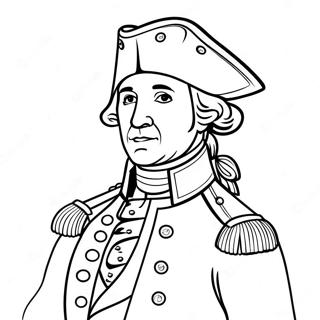 Pagina Para Colorear De George Washington En Uniforme Militar 37617-31315