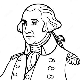 Pagina Para Colorear De George Washington En Uniforme Militar 37617-31316