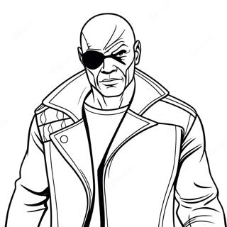 Pagina Para Colorear De Nick Fury Con Parche En El Ojo 37627-31301