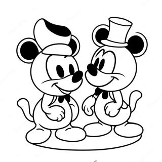 Pagina Para Colorear De Mickey Y Minnie Como Tortolitos 37647-31318