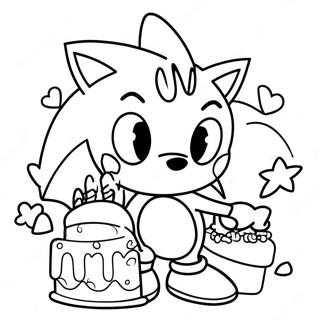 Feliz Cumpleaños Sonic Páginas Para Colorear