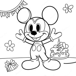 Pagina Para Colorear De Mickey Mouse Clubhouse En Su Cumpleanos 37696-31374