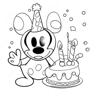 Pagina Para Colorear De Mickey Mouse Clubhouse En Su Cumpleanos 37696-31375