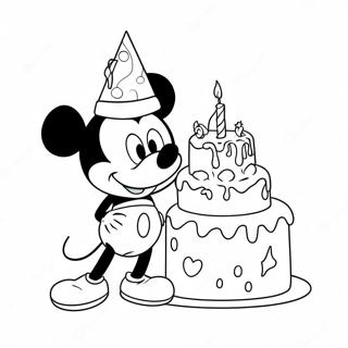 Feliz Cumpleaños Clubhouse De Mickey Mouse Páginas Para Colorear