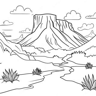 Pagina Para Colorear De Paisaje Hermoso De Utah 37837-31478