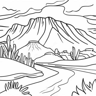 Pagina Para Colorear De Paisaje Hermoso De Utah 37837-31479