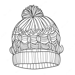 Pagina Para Colorear De Gorro De Invierno De Lana Acogedor 37847-31481