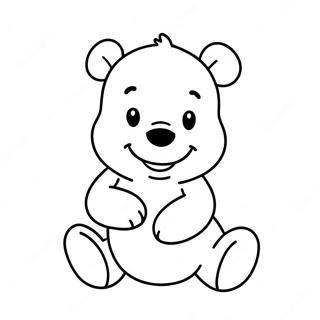 Pagina Para Colorear De Winnie The Pooh Lindo Con Corazones 37857-31490