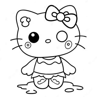 Pagina Para Colorear De Hello Kitty Zombie Linda 37897-31531