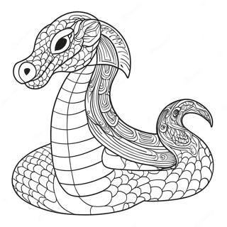 Pagina Para Colorear De Serpiente De Mar Majestuosa 38207-31778