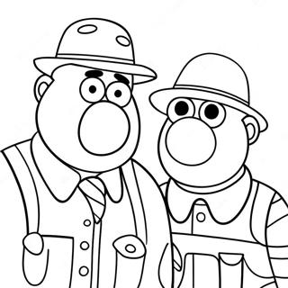 Pagina Para Colorear De Burt Y Ernie 38316-31858