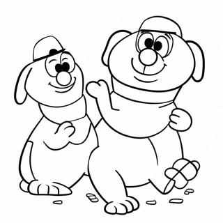 Pagina Para Colorear De Burt Y Ernie Jugando Con Juguetes 38317-31862