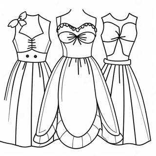 Pagina Para Colorear De Vestidos De Verano Brillantes Y Coloridos 38337-31879