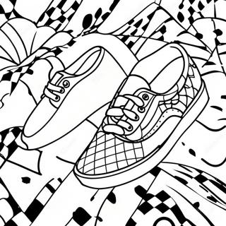 Pagina Para Colorear De Vans Clasico De Cuadros 38466-31979