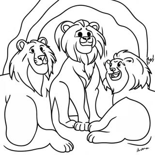 Pagina Para Colorear De Daniel Y El Foso De Los Leones 38496-32018