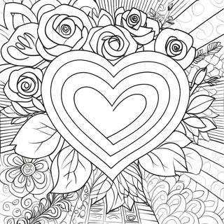 Pagina Para Colorear De Corazon De Rosa 38576-32067