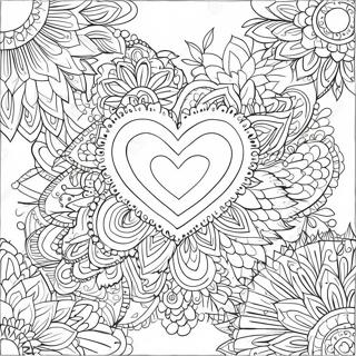 Pagina Para Colorear De Mandala Intrincado De Corazon De Rosa 38577-32078