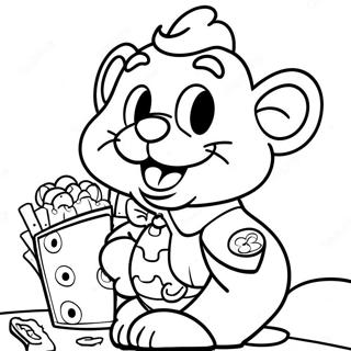 Chuck E Cheese Páginas Para Colorear