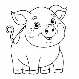 Pagina Para Colorear De Cerdito Lindos 38616-32094