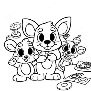 Pagina Para Colorear De Chuck E Cheese Con Amigos 3861-3126