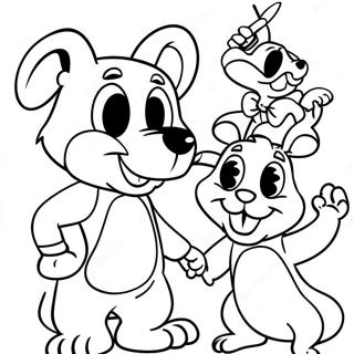 Pagina Para Colorear De Chuck E Cheese Con Amigos 3861-3127