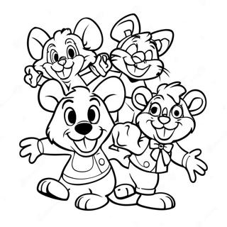 Pagina Para Colorear De Chuck E Cheese Con Amigos 3861-3128