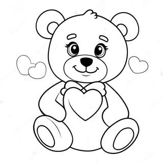 Pagina Para Colorear De Construye Un Oso Adorable Con Corazon 38627-32110