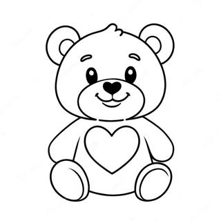 Pagina Para Colorear De Construye Un Oso Adorable Con Corazon 38627-32112