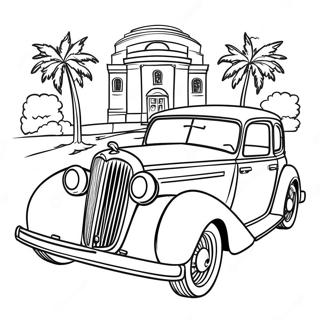 Pagina Para Colorear De Un Coche Clasico Vintage 38717-32182